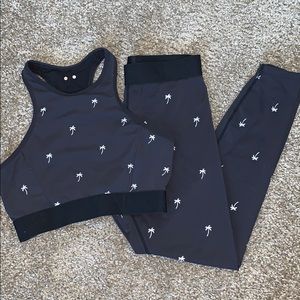 Alala Palm Embroidered Set